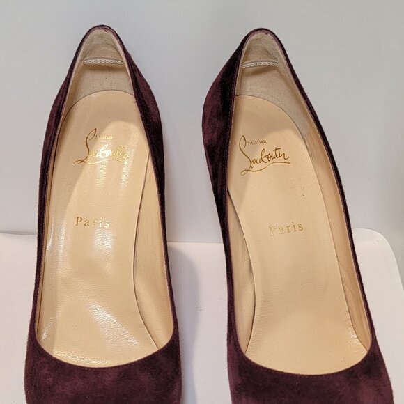 Christian Louboutin purple suede pumps size 40 used from the realreal - Picture 5 of 17